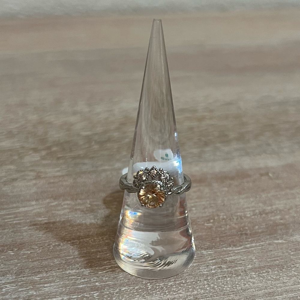 NEW! Vintage Setting Peach Topaz Ring